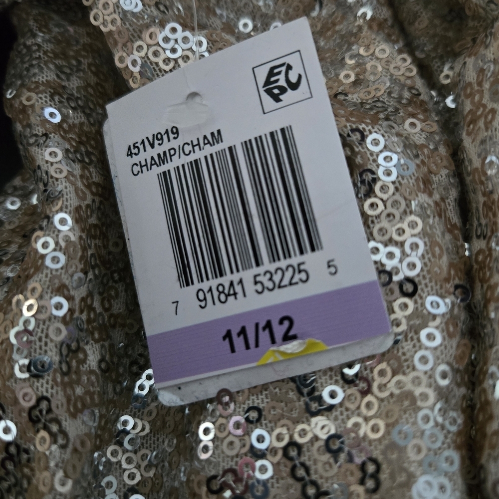 B Darlin Champagne Sequin Maxi Dress - Picture 4 of 5